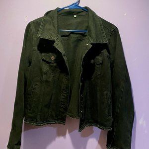 Black Cropped Jean Jacket - Shein